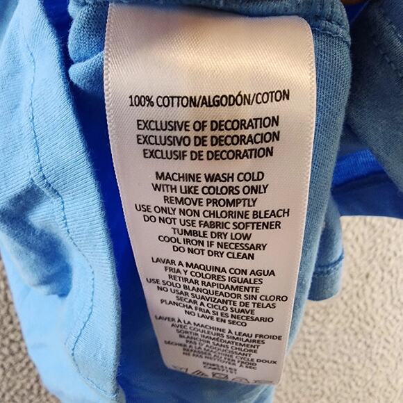 Calvin Klein Performance Embroidered-Logo Crewneck Tee Women's Small Azure Blue - Picture 4 of 5